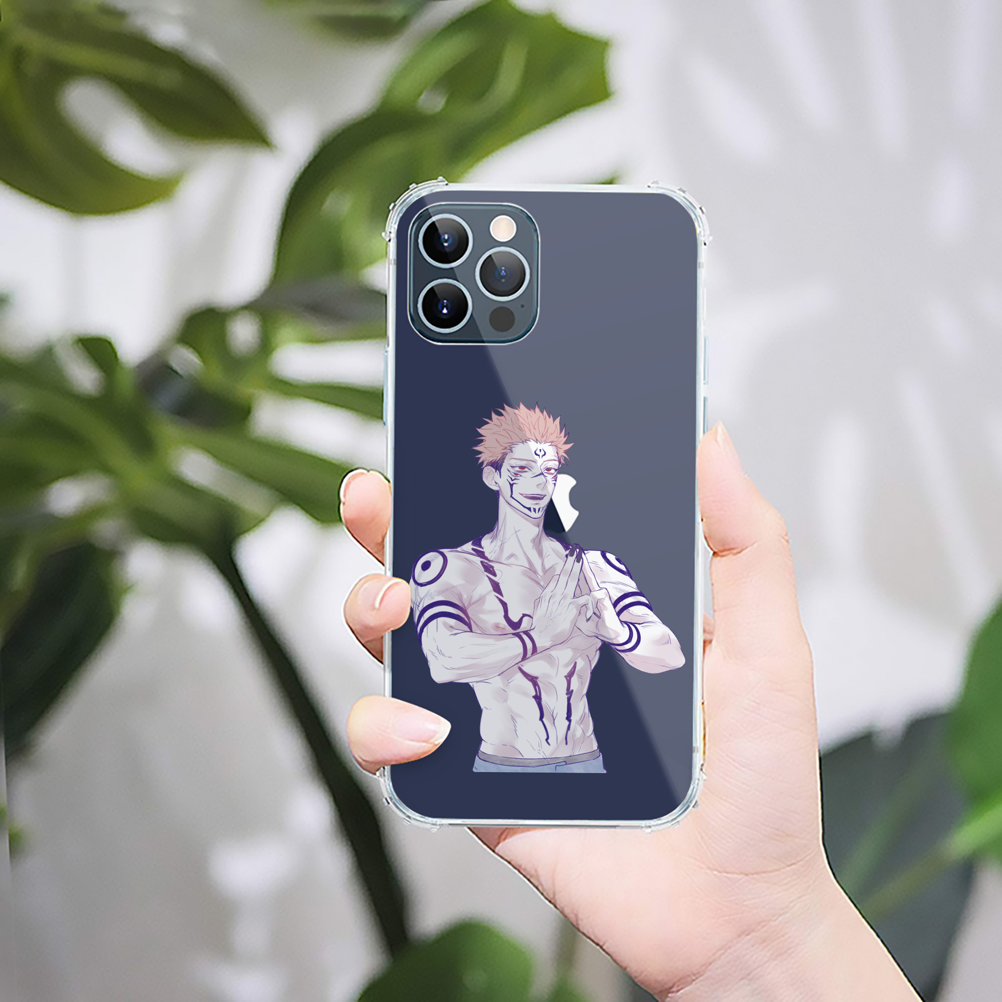 （画像用） 呪術廻戦 Jujutsu Kaisen 【iPhone 12シリーズ対応】透明スマホケース（クリアソフトケース）
